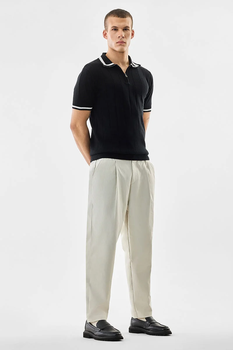 SNITCH Off White Baggy Trousers